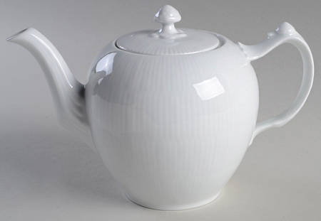 White Plain Teapot & Lid
