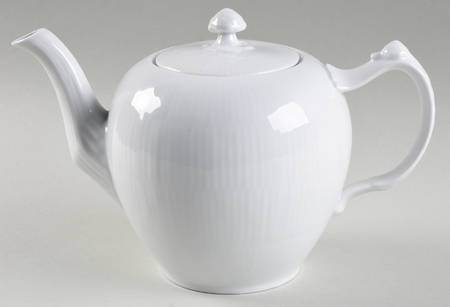 White Plain Teapot & Lid
