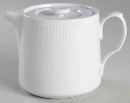 White Plain Small Teapot & Lid