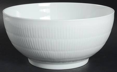 White Plain 9" Round Serving Bowl