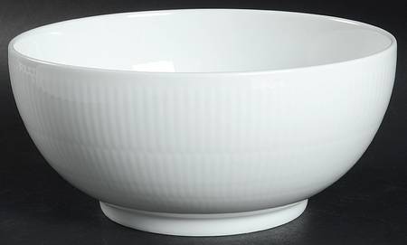 White Plain 8" Round Serving Bowl