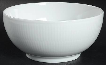 White Plain 7" Round Serving Bowl