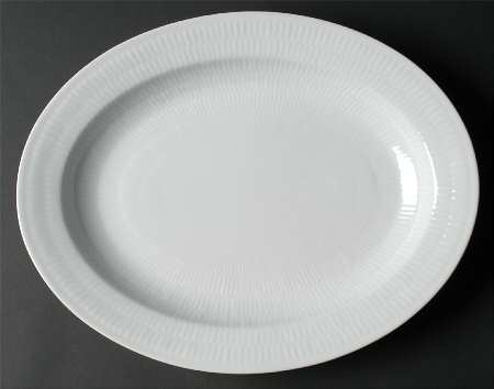 White Plain 14" Oval Serving Platter