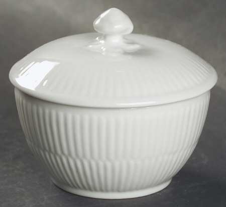 White Plain Sugar Bowl & Lid