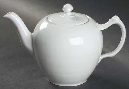 White Plain Teapot & Lid