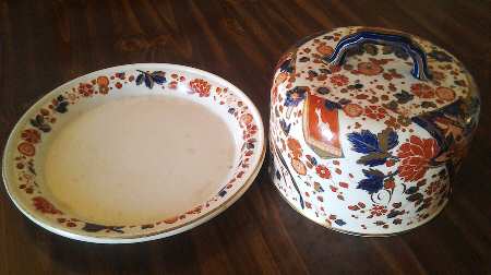 Old Derby Round Cheese Dish & Lid