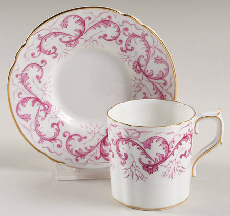 A567 Purple Flat Demitasse Cup & Saucer Set