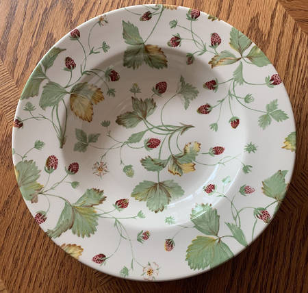 Alpine Strawberry Large Rim Soup Bowl
