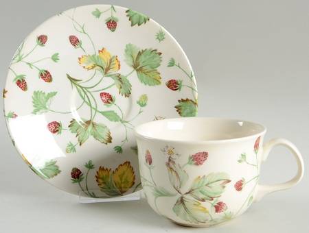 Alpine Strawberry Breakfast Cup & Saucer Set