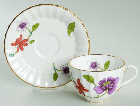 Astley (Fluted) Flat Cup & Saucer Set
