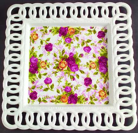 Old Country Roses Pierced (Giftware) 11" Square Serving Platter