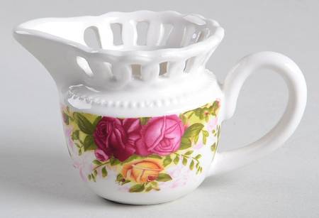 Old Country Roses Pierced (Giftware) Miniature Creamer
