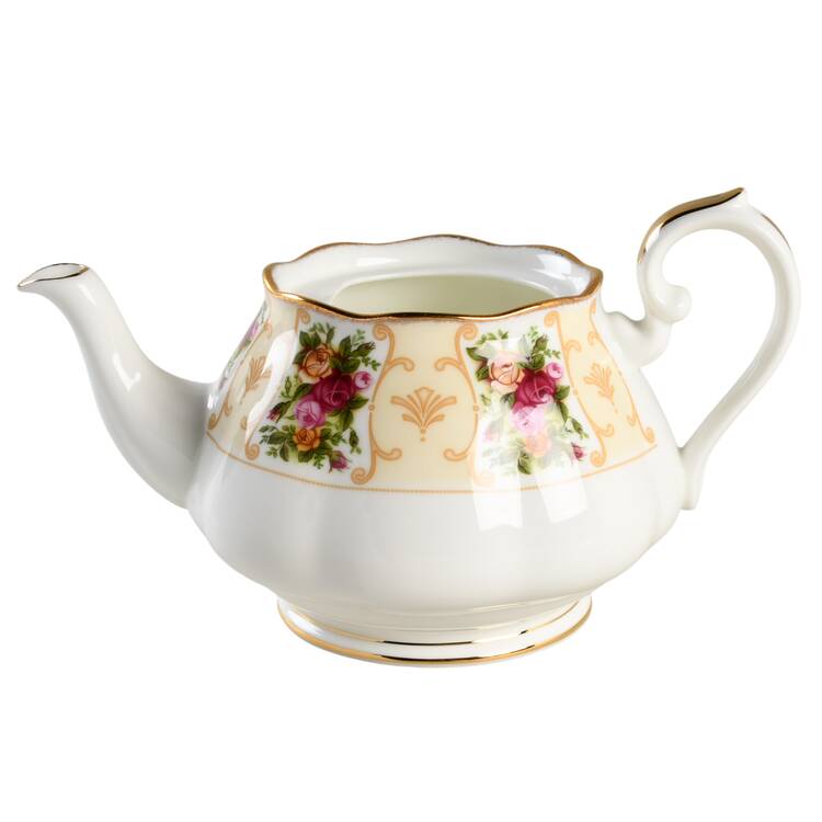 Rose Cameo Peach Teapot No Lid