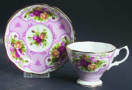 Rose Cameo Pink Footed Cup & Saucer Set