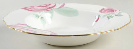 Rose Clouds Large Rim Soup Bowl