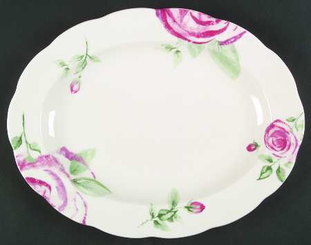 Rose Clouds 13" Oval Serving Platter
