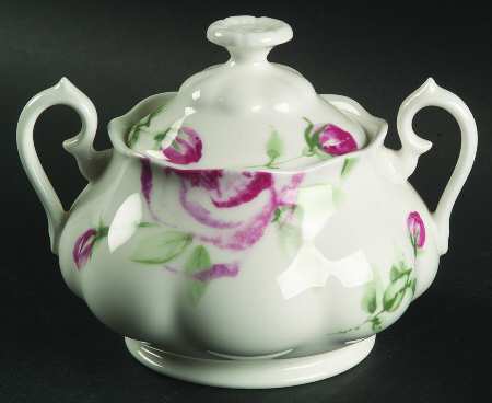 Rose Clouds Sugar Bowl & Lid
