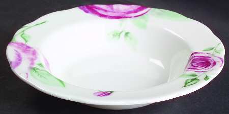 Rose Clouds Rim Soup Bowl