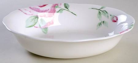 Rose Clouds 9" Oval Vegetable Bowl