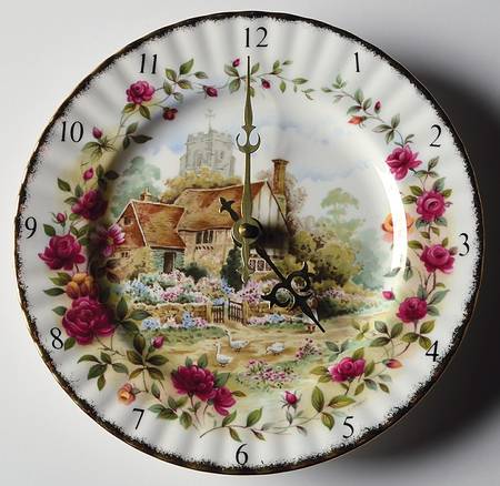 Old Country Roses Cottage Small Cottage Clock