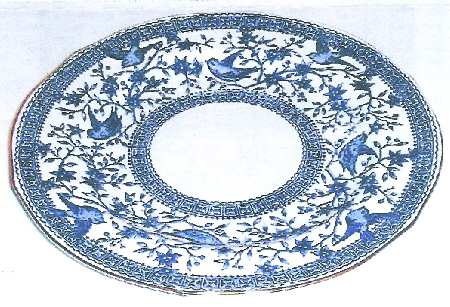 Pembroke (Blue, Scalloped) Luncheon Plate