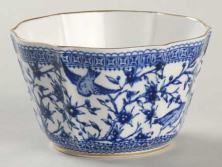 Pembroke (Blue, Scalloped) Open Sugar Bowl