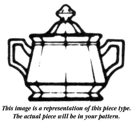 Vermont (Green Trim) Sugar Bowl & Lid