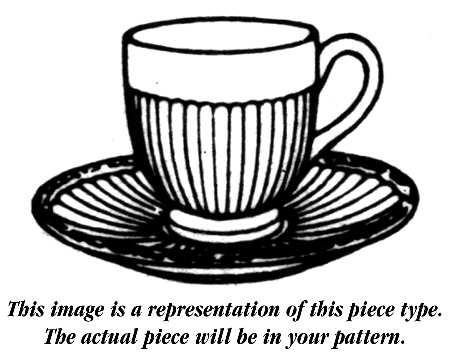 Moss Rose (Older, Brown Backstamp) Footed Demitasse Cup & Saucer Set