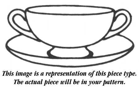 Marina Blue Footed Cream Soup Bowl & Saucer Set