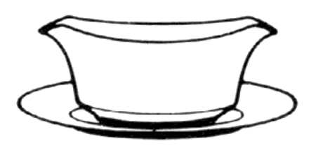 King's Guard Gravy Boat with Attached Underplate