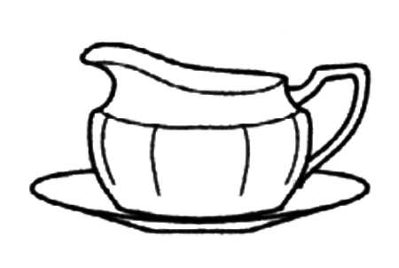 English Flowers Gravy Boat & Underplate