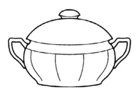 Ivory Lace Round Covered Vegetable