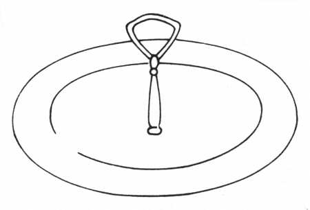 Evening Gown Round Serving Plate with Handle (DP)