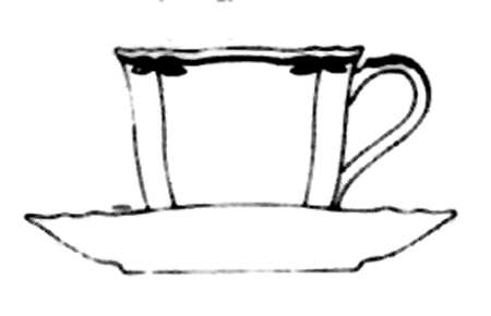 Blue Treasures Flat Cup & Saucer Set