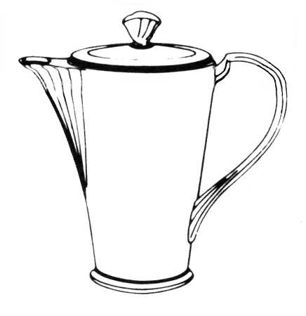 Georgian Gold Coffee Pot & Lid
