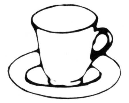 Pledge Footed Cup & Saucer Set