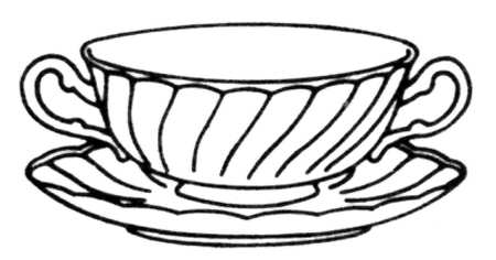 Astair Footed Cream Soup Bowl & Cup Saucer Set