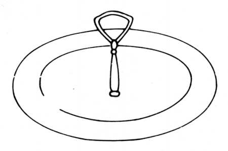 High Sails Round Serving Plate with Handle (DP)