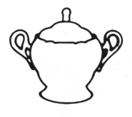Blue Spring Sugar Bowl & Lid