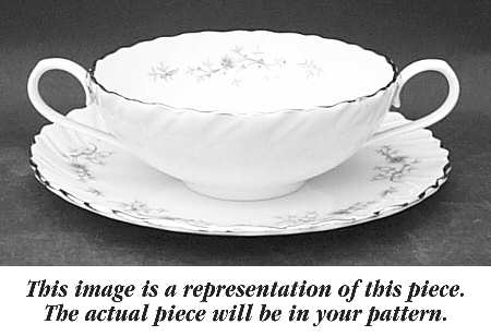 Rosemont Flat Cream Soup Bowl & Dessert Plate/Saucer Set