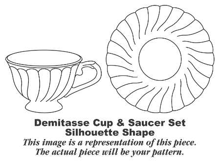 Debonair Footed Demitasse Cup & Saucer Set