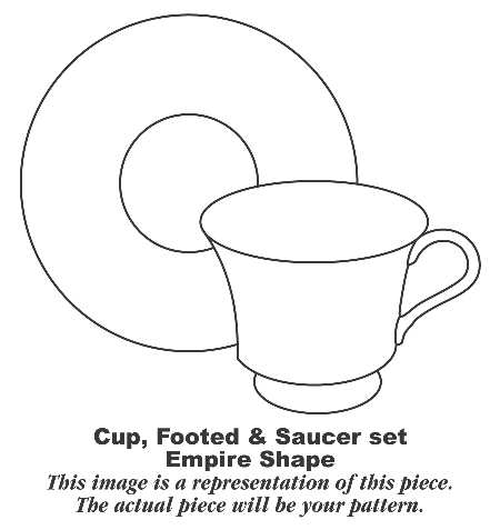 Empire Footed Cup & Saucer Set
