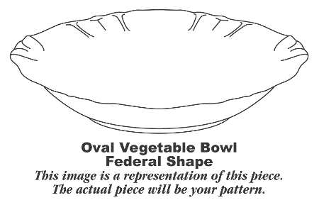 Lily of The Valley (Platinum Trim) 10" Oval Vegetable Bowl