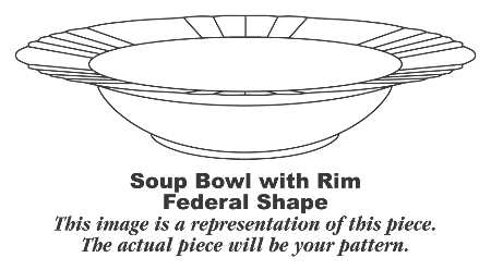 Violets Rim Soup Bowl