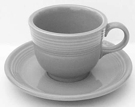 Fiesta Diner Scarlet Flat Cup & Saucer Set