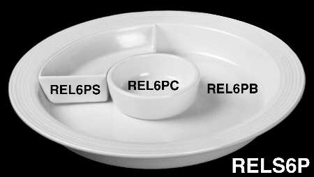 Fiesta Mango Red (Orange) (Ironstone) 6 Pc Relish Set (4 Side, 1 Center Dish on Tray)