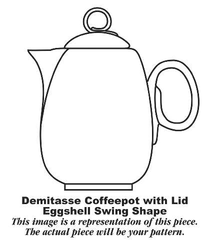 Organdy Green Individual Coffee Pot & Lid