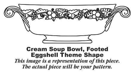 Vintage Footed Cream Soup Bowl