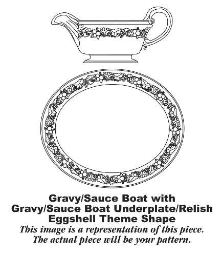 Cameo (Theme Shape) Gravy Boat & Underplate