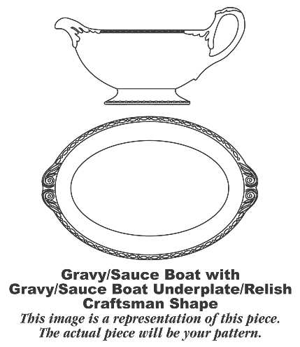 G168 Gravy Boat & Underplate/Relish